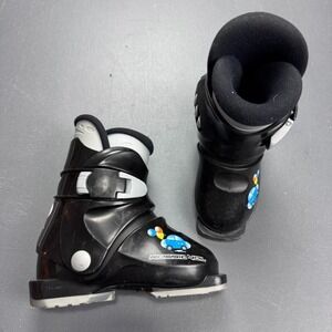 Rossignol R18 Ski Boots Kids Junior Size 17.5 Black US 11-12 BSL 215mm Beginner